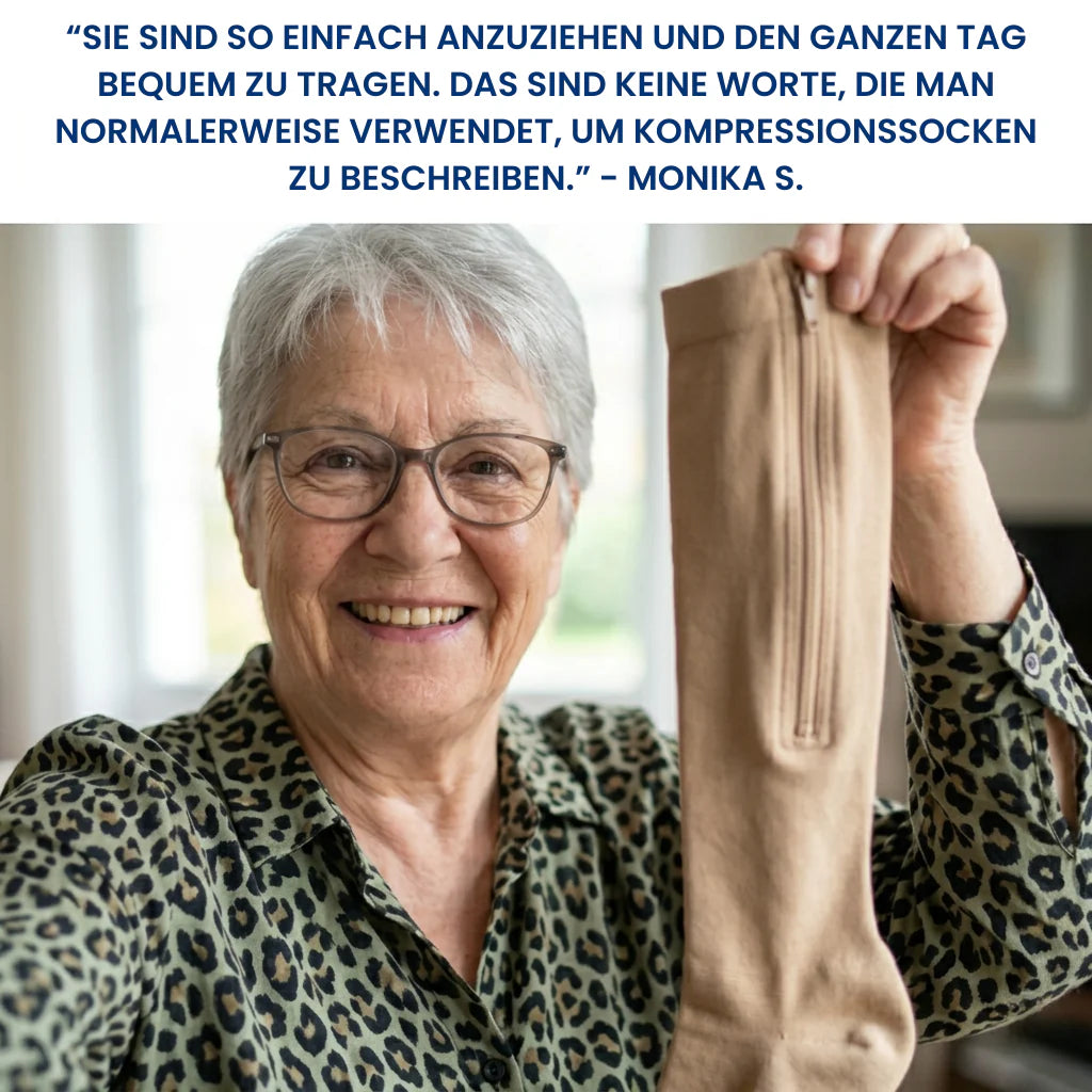 Kompressionsstrümpfe mit Reißverschluss