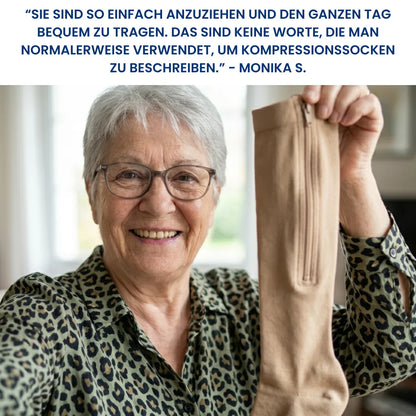 Kompressionsstrümpfe mit Reißverschluss