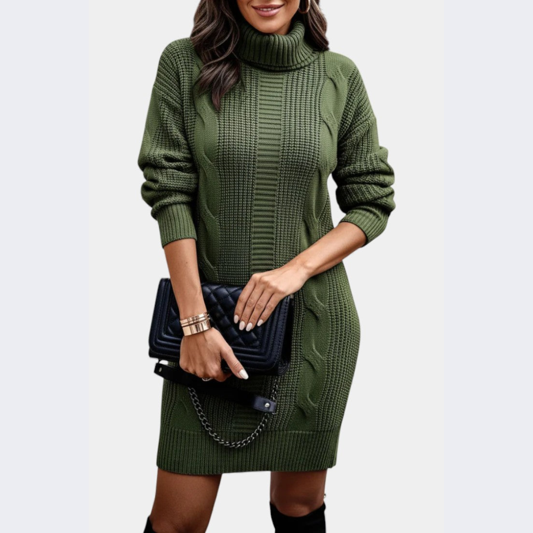 Strickkleid mit Rollkragen