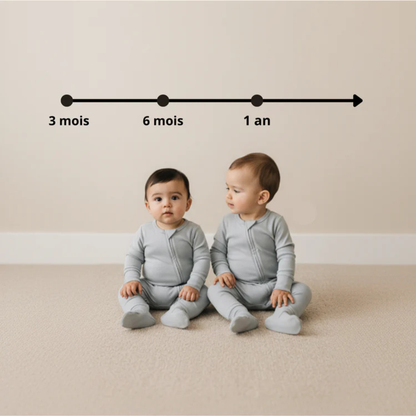 Pyjama bébé en bambou évolutif doux et confortable