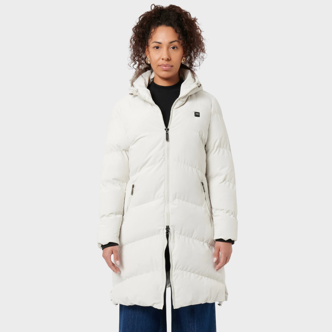 Lange beheizte Damenjacke