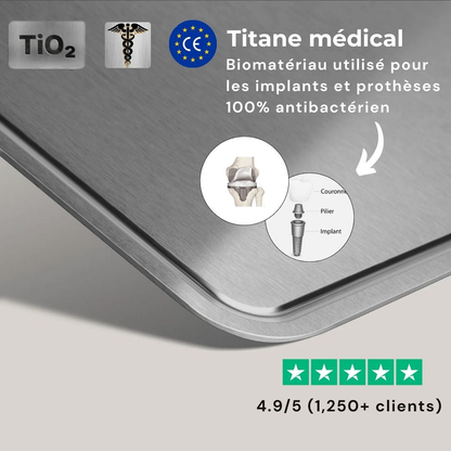 Robustes und hygienisches Schneidebrett aus Titan