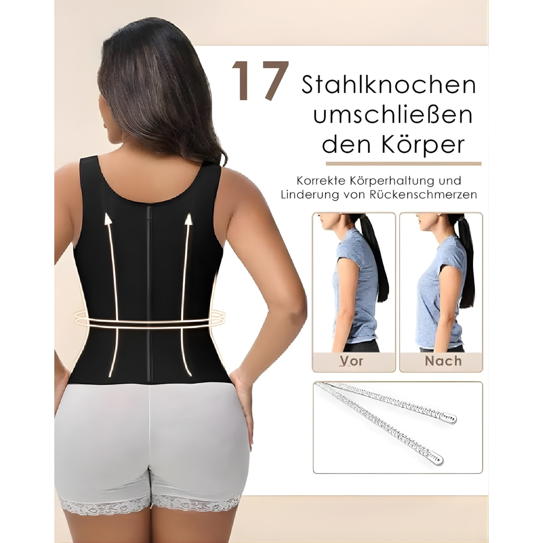 Corset en latex avec fermeture éclair