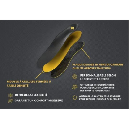 Semelles sportives en fibre de carbone