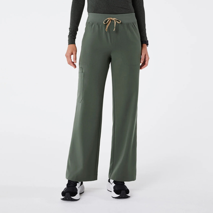 Pantalon Médical à Taille Haute et Jambes Larges