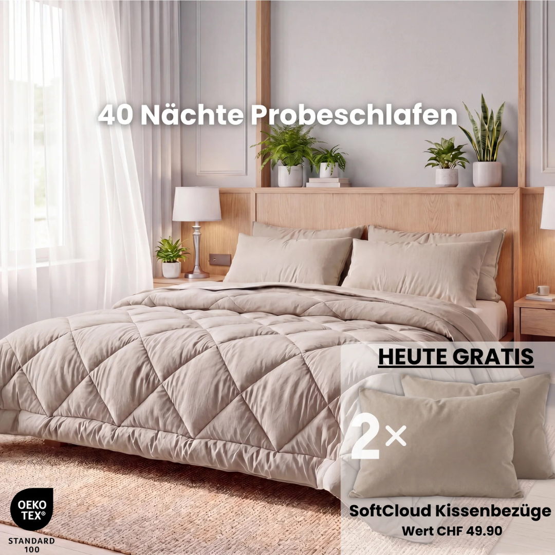 Leichte und atmungsaktive 2-in-1-Bettdecke ohne Bettlaken
