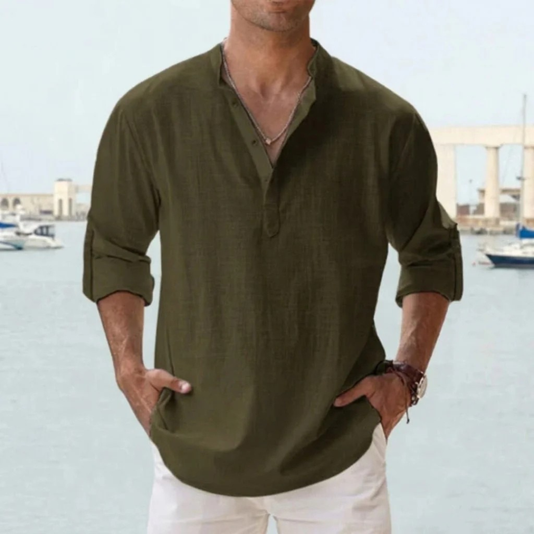 Chemise lin respirant homme été léger