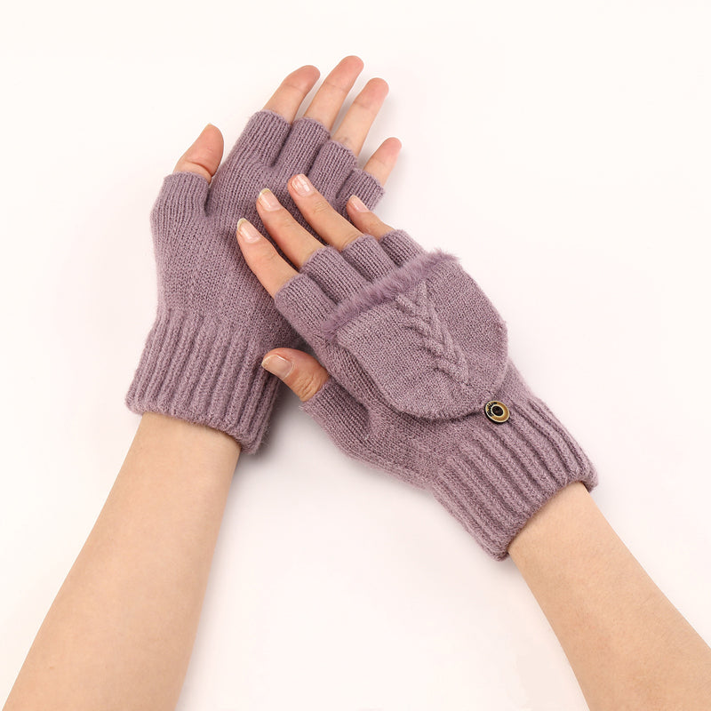 Warme Handschuhe mit halben Fingern