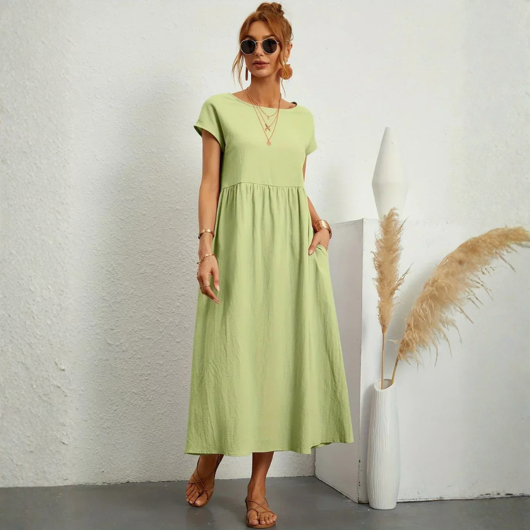 Robe longue fluide femme élégante et confortable été