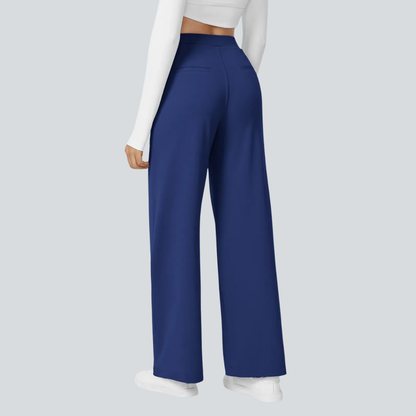 Pantalon fluide taille haute femme