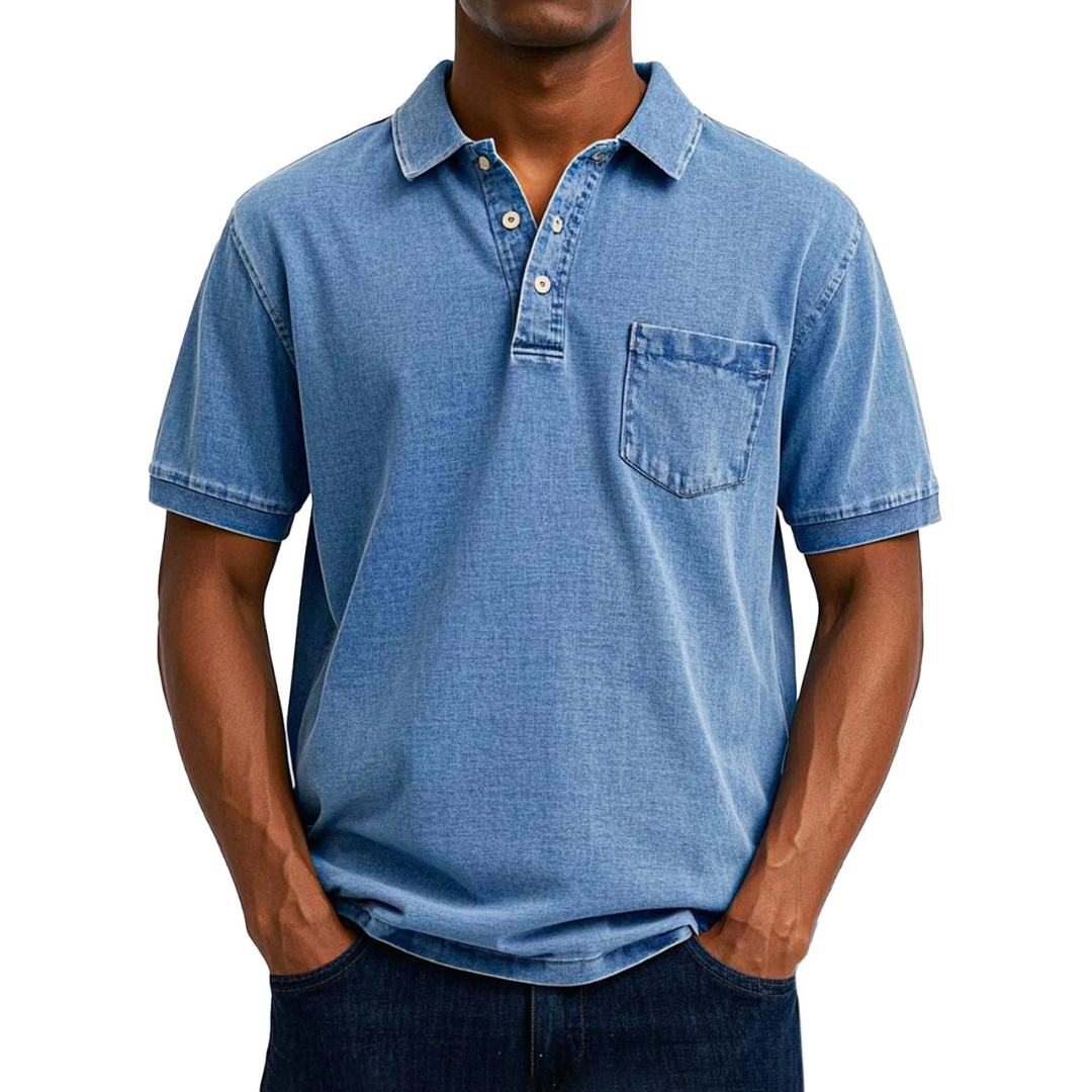 Chemise Polo Vintage Décontractée pour Homme