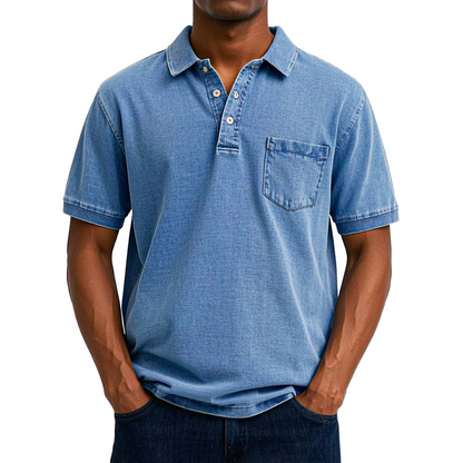 Chemise Polo Vintage Décontractée pour Homme