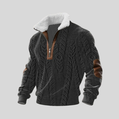 Pull polaire à col montant avec zip