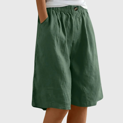 Weite Damen-Shorts mit elastischem Bund