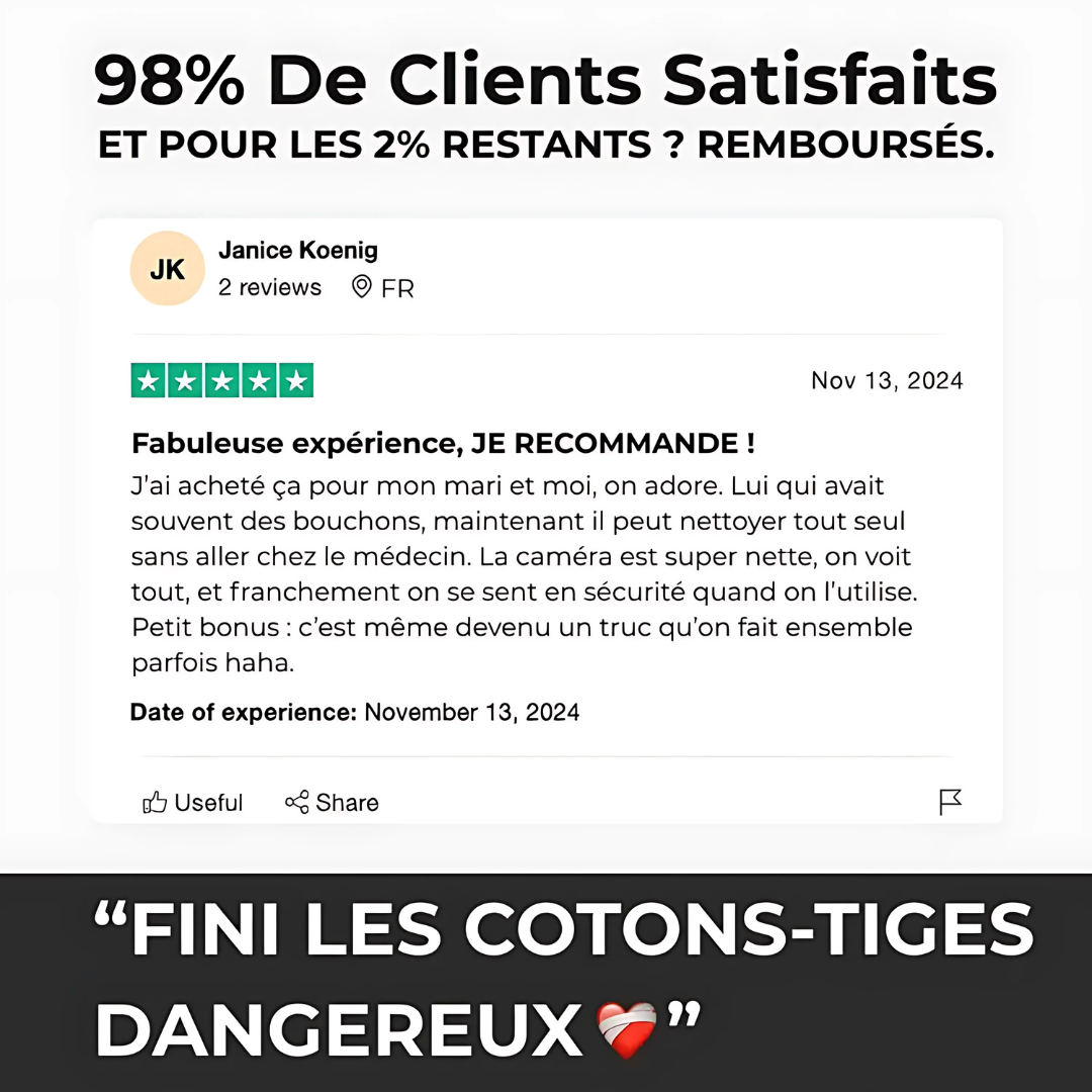 Kit Nettoyage Oreilles avec Caméra HD