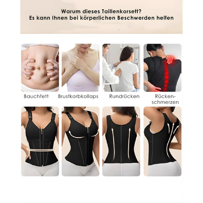 Corset en latex avec fermeture éclair