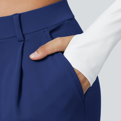 Pantalon fluide taille haute femme