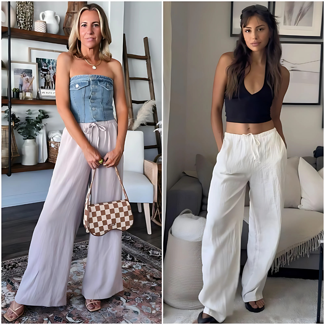 Pantalon en lin femme