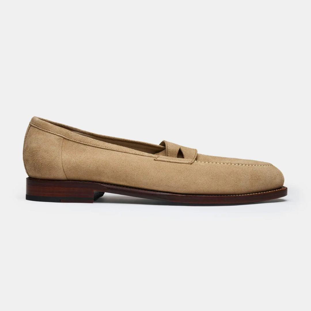 Elegante und bequeme Herren-Mokassins aus braunem Wildleder