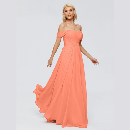 Robe de Demoiselle d'Honneur Élégante à Bretelles