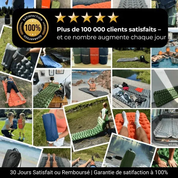 Matelas gonflable ultraléger et compact pour bivouac et camping