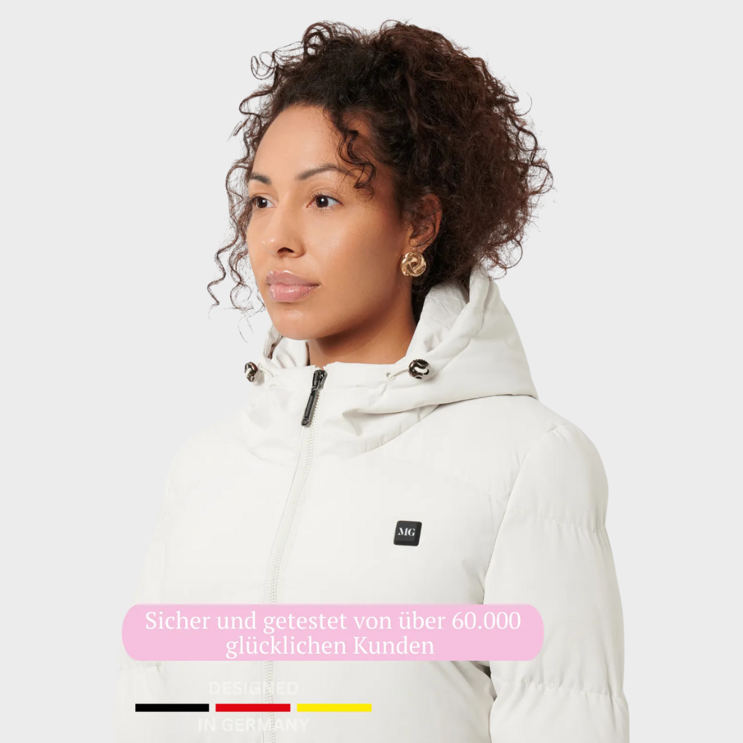 Lange beheizte Damenjacke