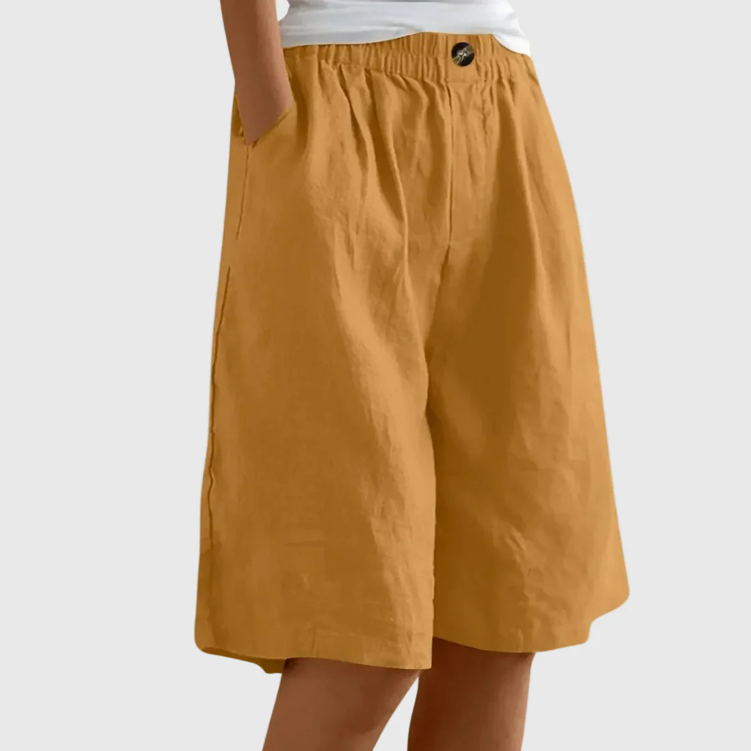 Weite Damen-Shorts mit elastischem Bund