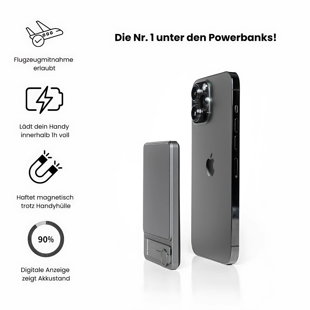 Magnetische Powerbank mit Display