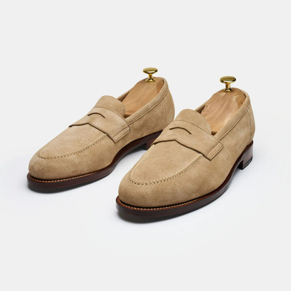 Elegante und bequeme Herren-Mokassins aus braunem Wildleder