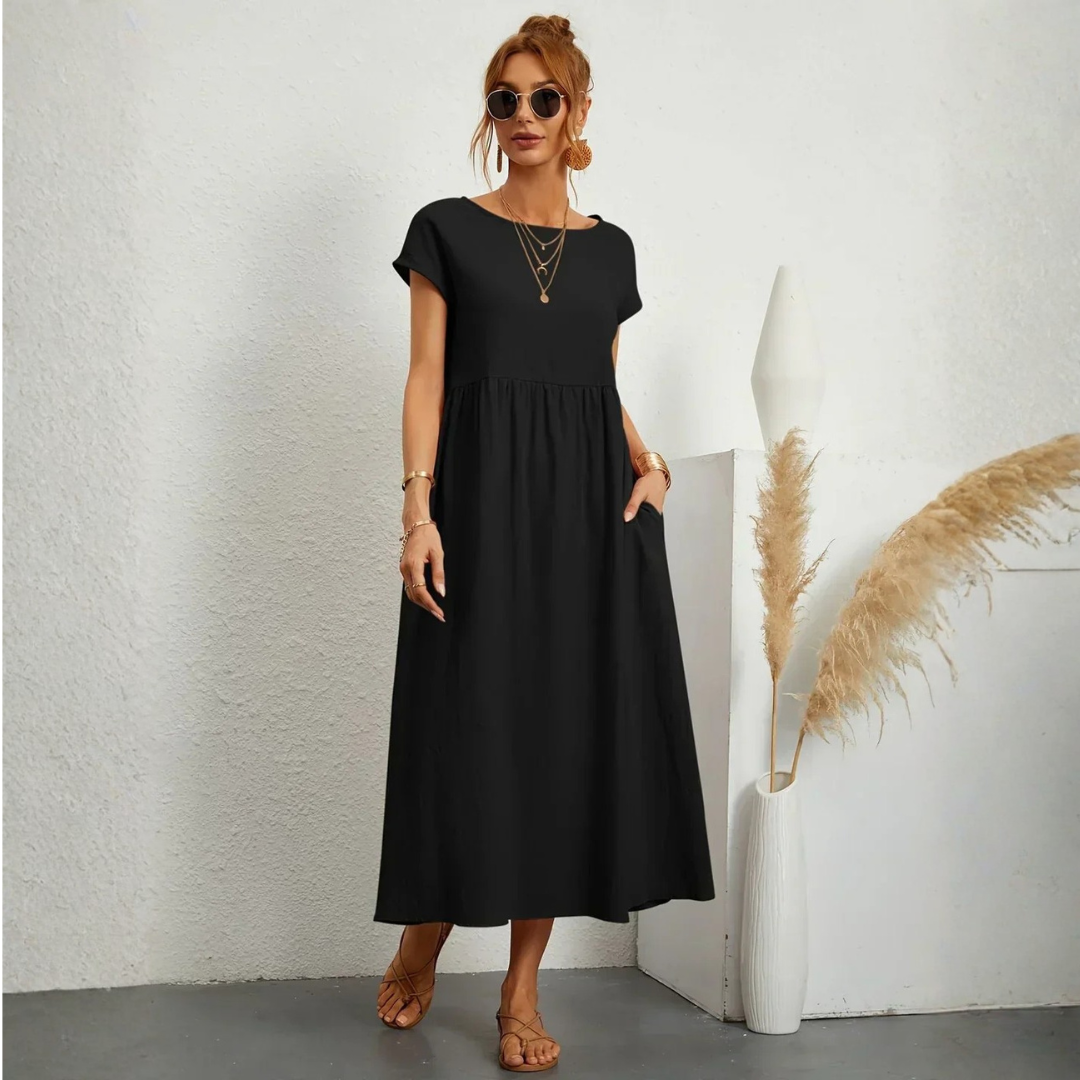 Robe longue fluide femme élégante et confortable été