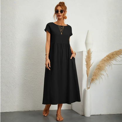 Robe longue fluide femme élégante et confortable été