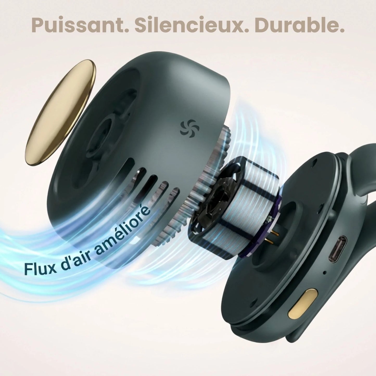Ventilateur portable à clip USB