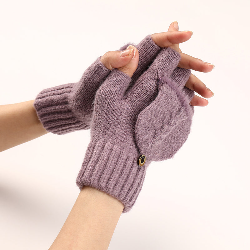 Warme Handschuhe mit halben Fingern