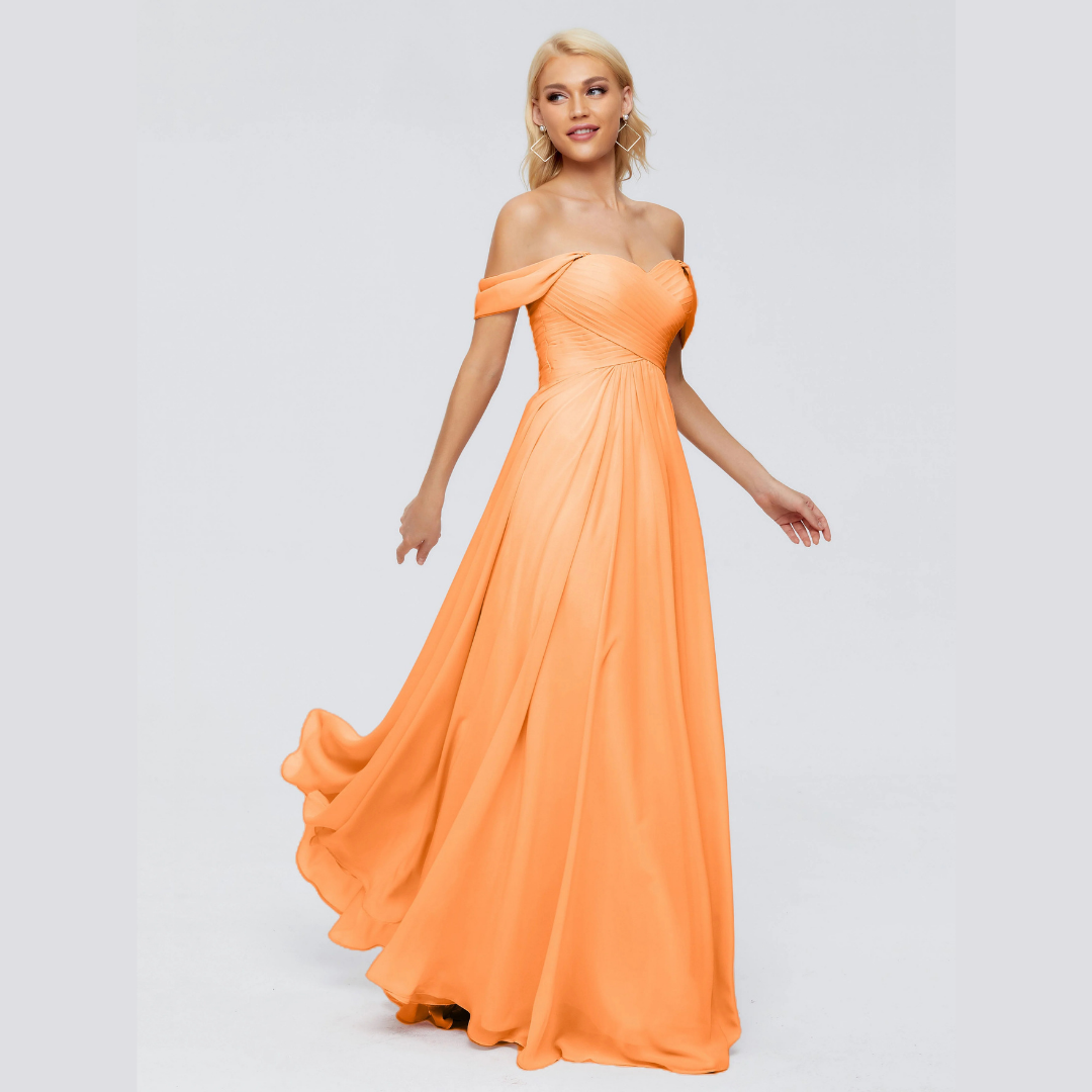 Robe de Demoiselle d'Honneur Élégante à Bretelles