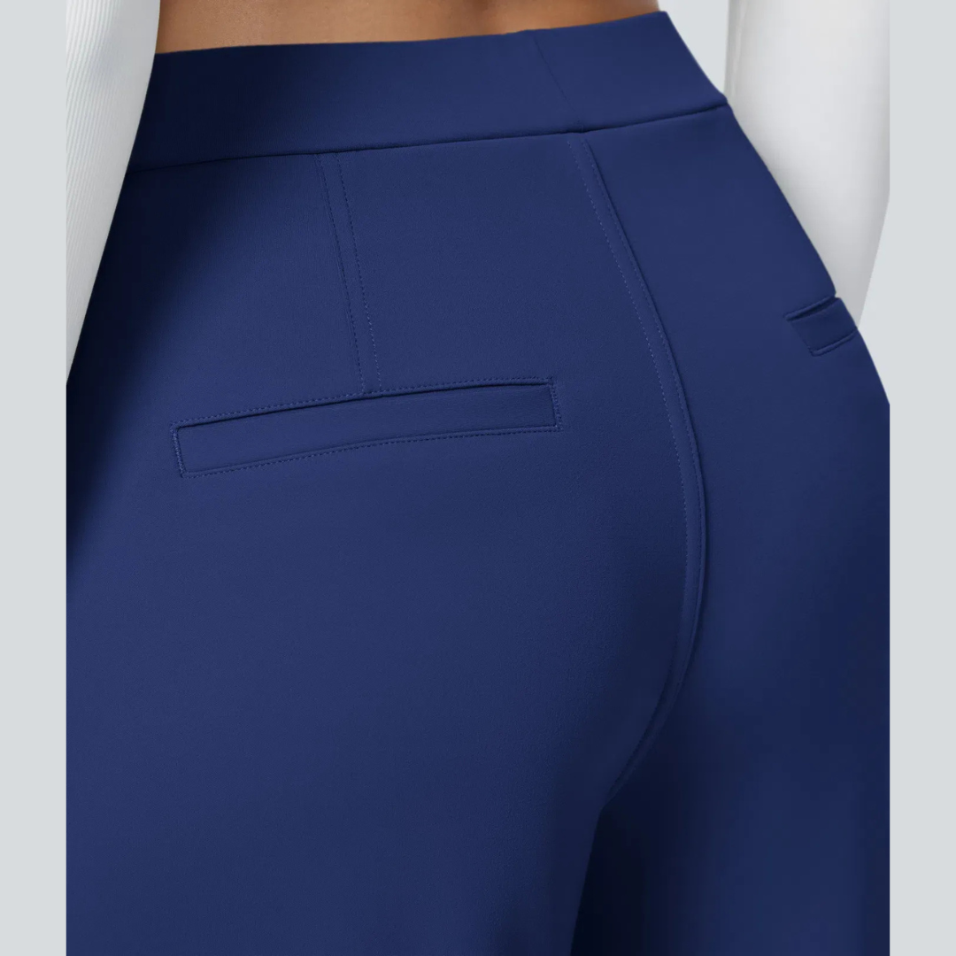 Pantalon fluide taille haute femme