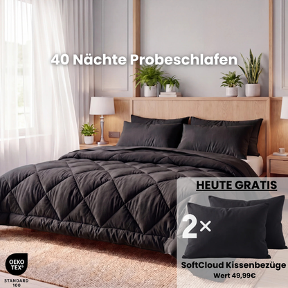 Leichte und atmungsaktive 2-in-1-Bettdecke ohne Bettlaken