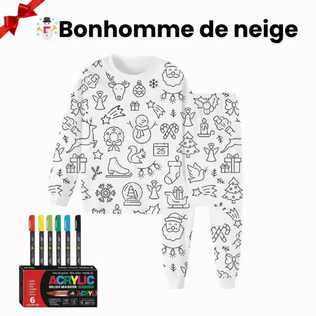 Ausmalbarer Pyjama für Kinder