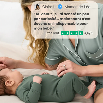 Pyjama bébé en bambou évolutif doux et confortable