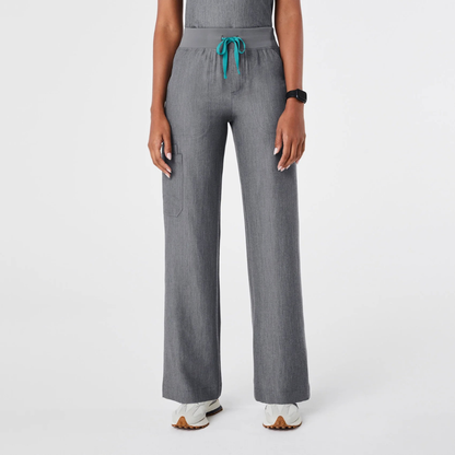 Pantalon Médical à Taille Haute et Jambes Larges