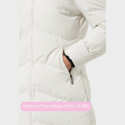 Lange beheizte Damenjacke