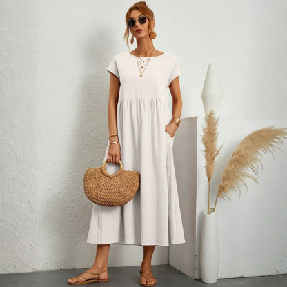 Robe longue fluide femme élégante et confortable été