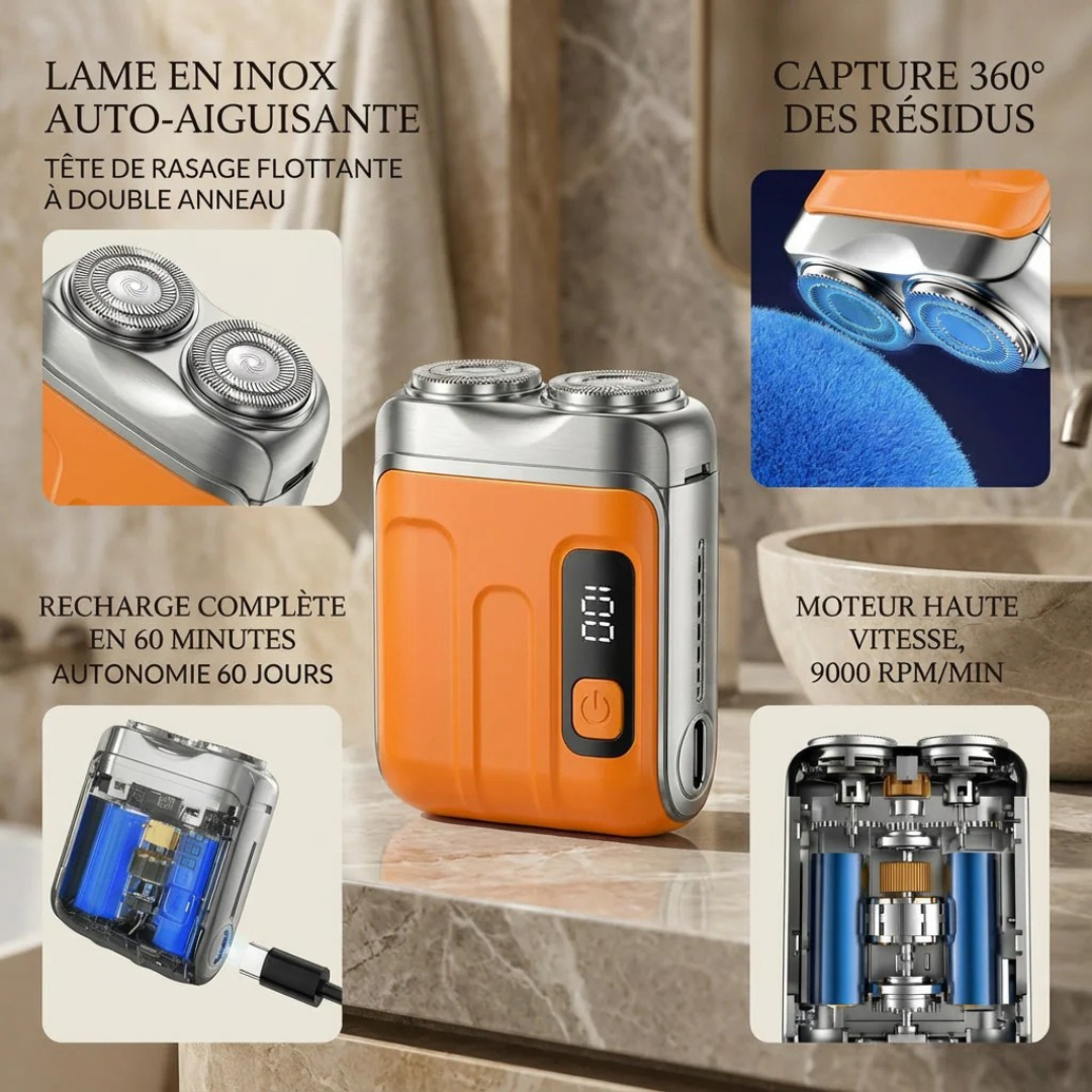 Kompakter Akku-Rasierer