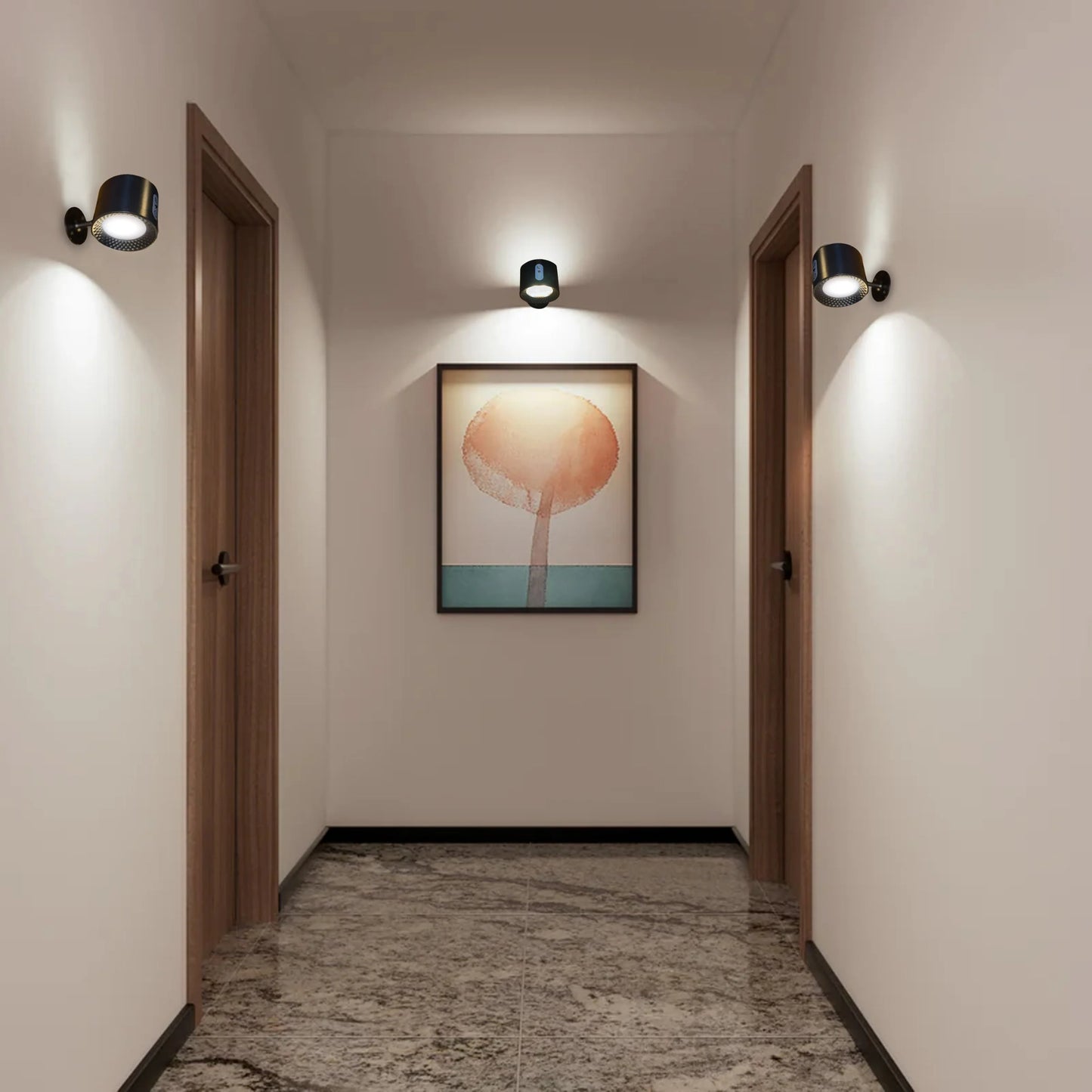 Wiederaufladbare Wandleuchte mit kabelloser Ladefunktion