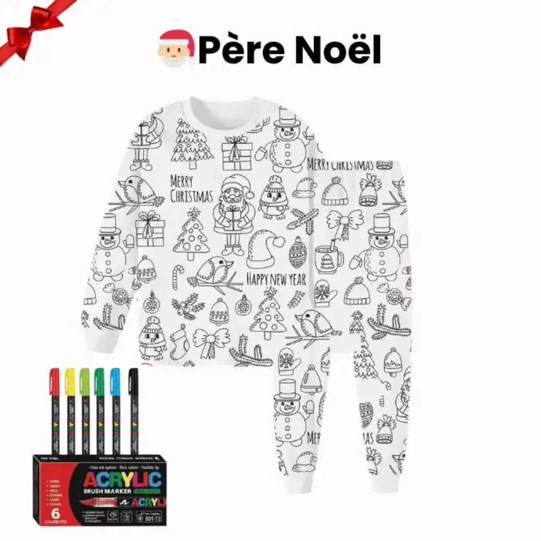 Ausmalbarer Pyjama für Kinder