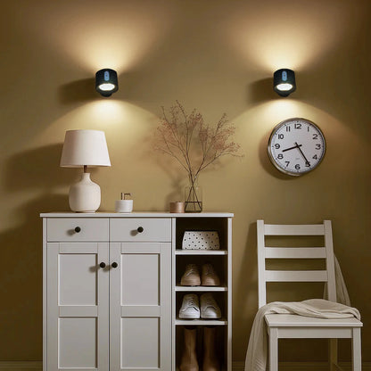 Wiederaufladbare Wandleuchte mit kabelloser Ladefunktion