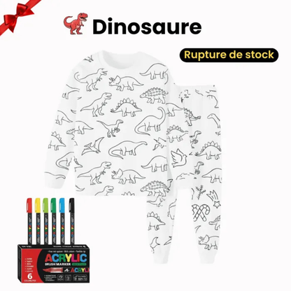 Ausmalbarer Pyjama für Kinder