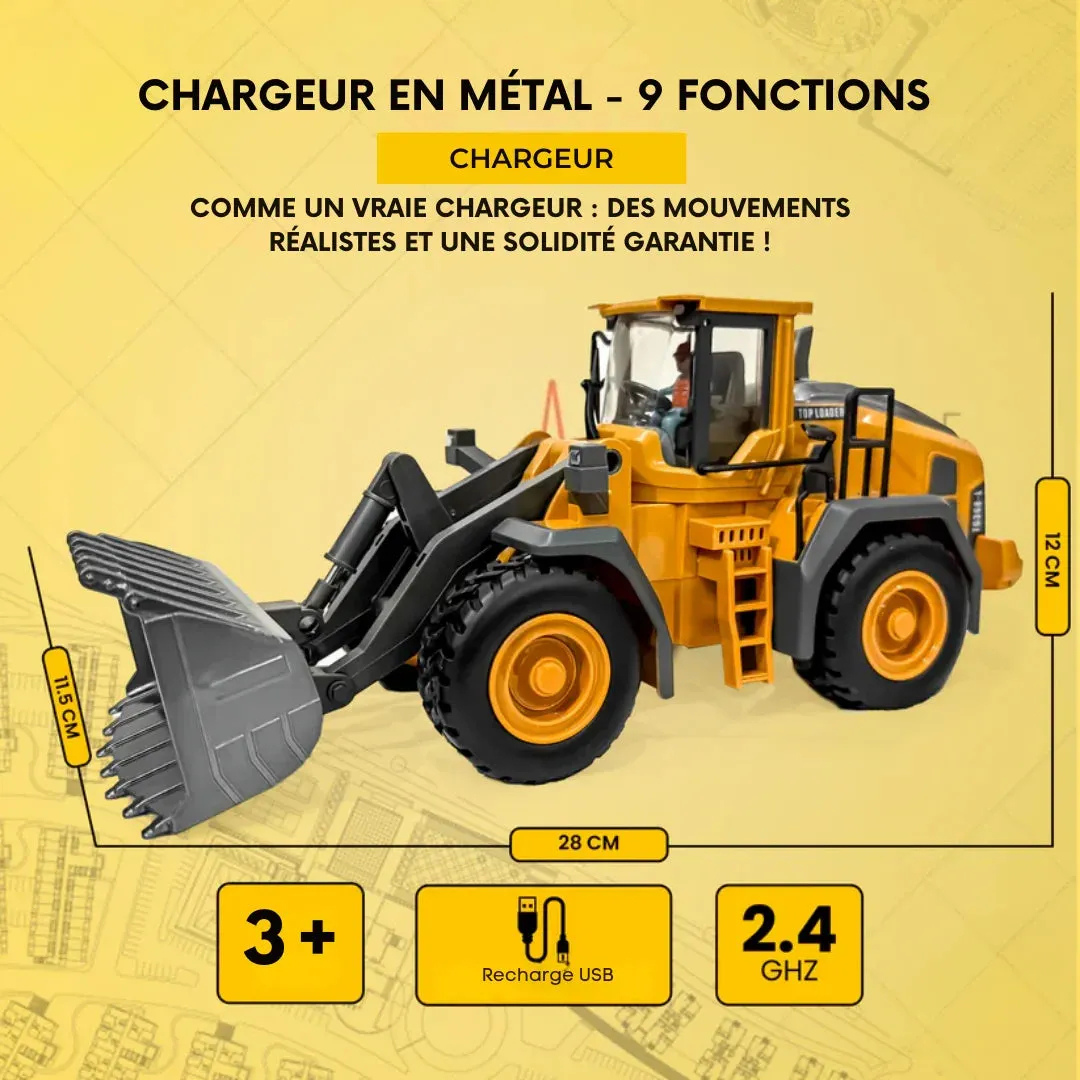Engin de chantier télécommandé réaliste