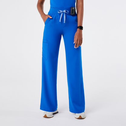 Pantalon Médical à Taille Haute et Jambes Larges