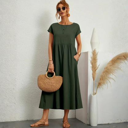 Robe longue fluide femme élégante et confortable été