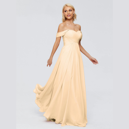 Robe de Demoiselle d'Honneur Élégante à Bretelles